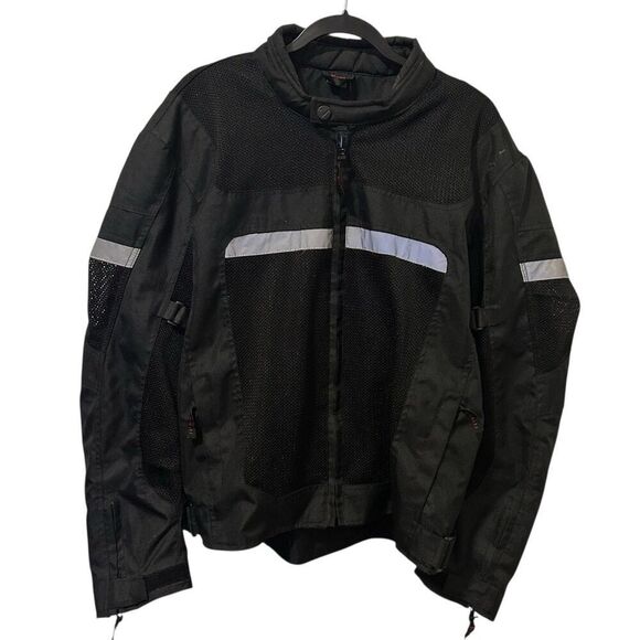 Vance Leathers 3-Season Mesh-Textile CE Armor Motorcycle Jacket Reflective XL